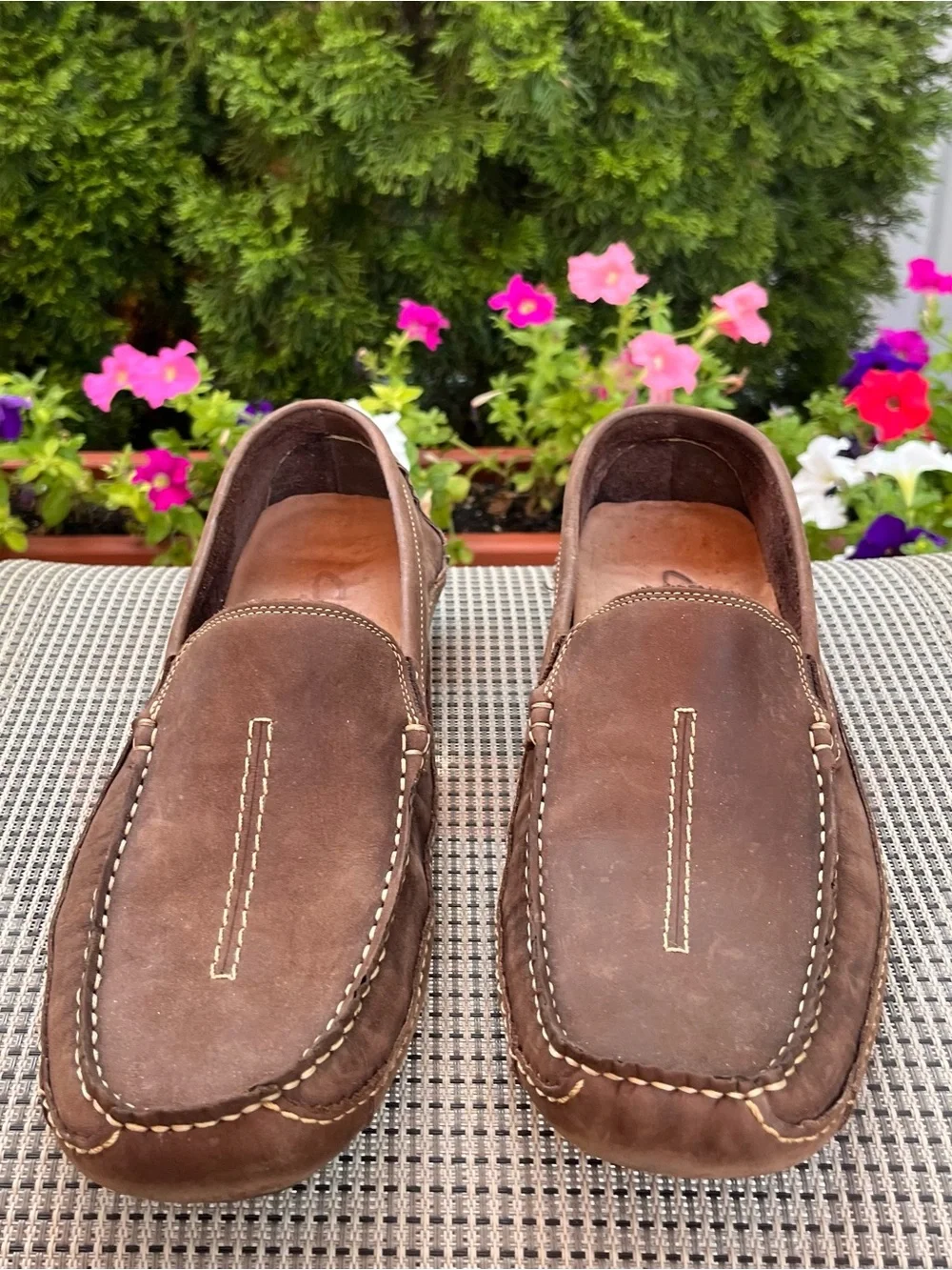 Clarks Men’s Brown Nubuck Leather Driving Loafers Size 11.5 M